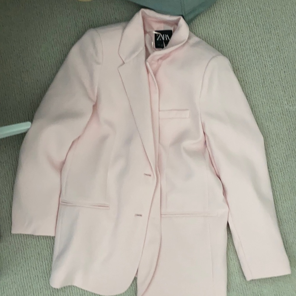 Zara light pink oversized blazer